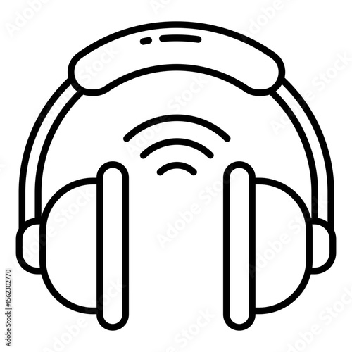 An icon design of headphones