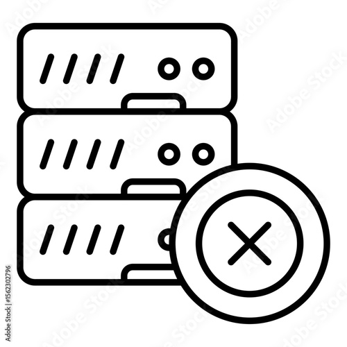 An icon design of no server