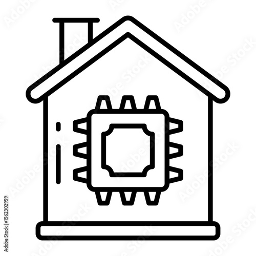 A unique design icon of smart home