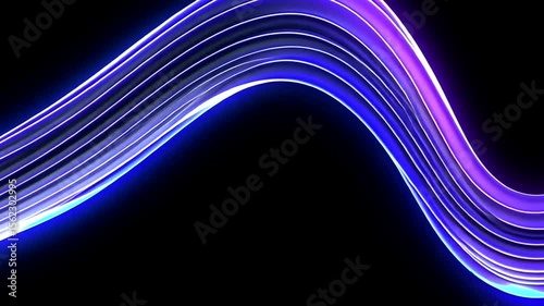 A blue and purple line with a black background