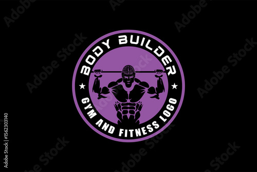powerful weightlifter squad heavy weights. Vector illustration.	