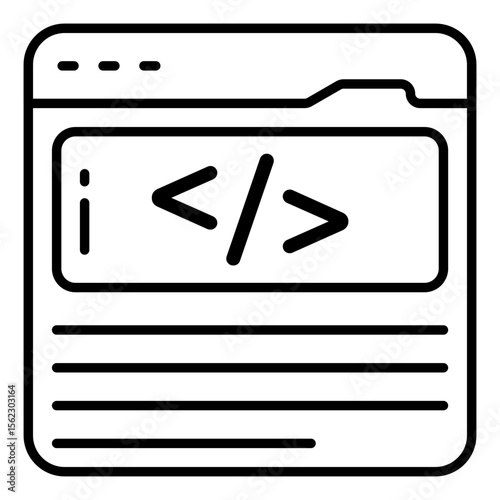 Unique design icon of web coding