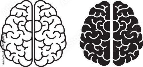 Human Brain Icon for Intelligence and Science