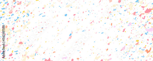 Pink yellow blue 2d pattern. Pastel sky with splashes of pastel-colored paint