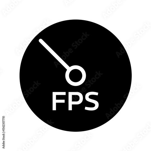 frames per second – simple vector icon