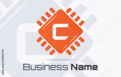 Microchip Processor Logo Template