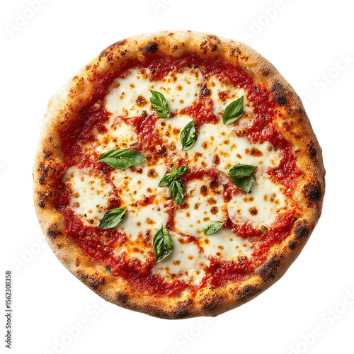 Marinara pizza on transparent background