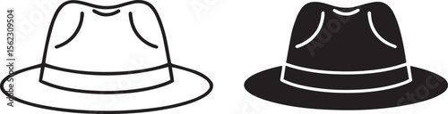 Fedora Hat Icon for Vintage and Detective Style