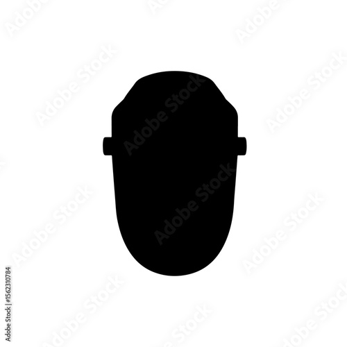 Welding mask silhouette vector flat design.