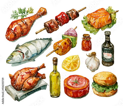 fish and vegetables
