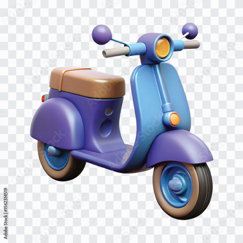 3D Scooter Icon | Urban Mobility Vehicle, Personal Ride Transport Symbol