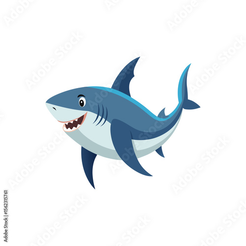 Shark Vector Icon, Transparent Background