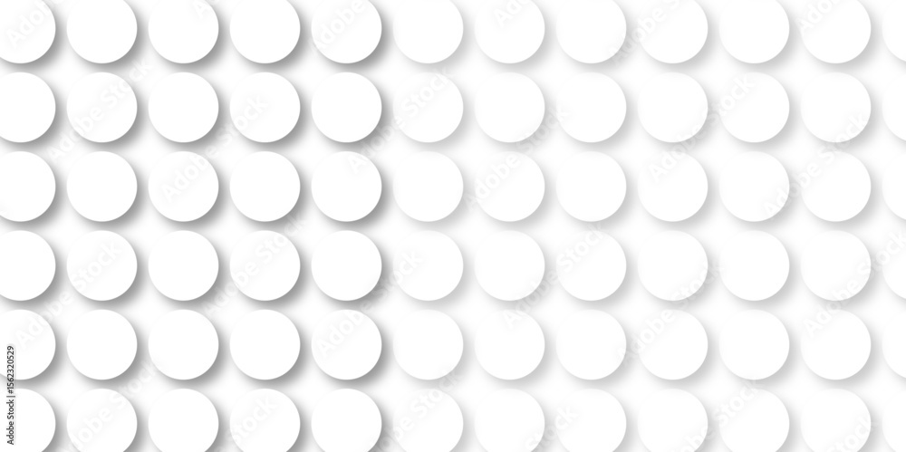 Fototapeta premium White tiles wall. round marble textures, ball tiles. Air Bubble wrap texture background. Top view pavement circle block white texture with seamless patterns floor background. Textured Background.