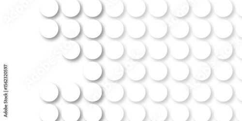 White tiles wall. round marble textures, ball tiles. Air Bubble wrap texture background. Top view pavement circle block white texture with seamless patterns floor background. Textured Background.