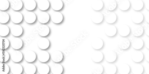 White tiles wall. round marble textures, ball tiles. Air Bubble wrap texture background. Top view pavement circle block white texture with seamless patterns floor background. Textured Background.
