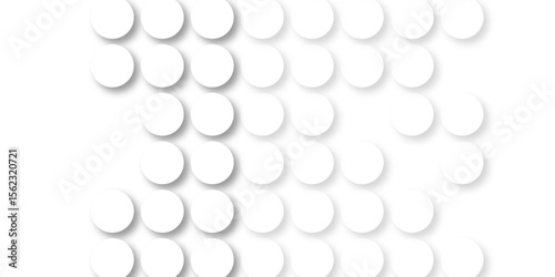 White tiles wall. round marble textures, ball tiles. Air Bubble wrap texture background. Top view pavement circle block white texture with seamless patterns floor background. Textured Background.