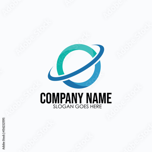 Elegant medical or health-themed logo with teal and blue