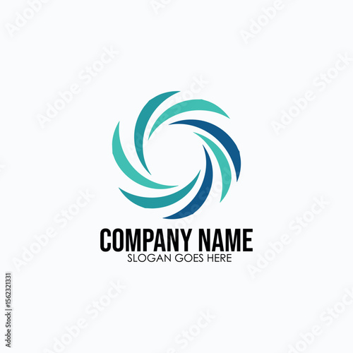 Elegant medical or health-themed logo with teal and blue