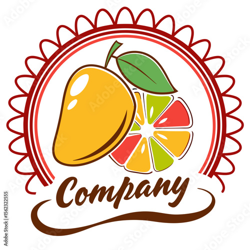 Vibrant fruit logo for a company focused on healthy eating.