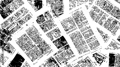  Vector newspaper with old grunge vintage unreadable paper texture background. White and black newspaper paper grunge vintage old aged texture. 