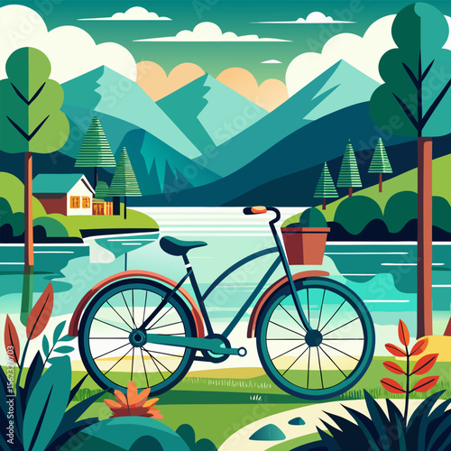 mountain bike in the mountains