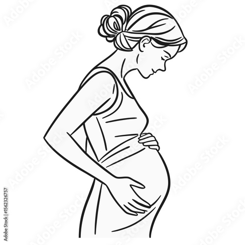 pregnant woman silhouette