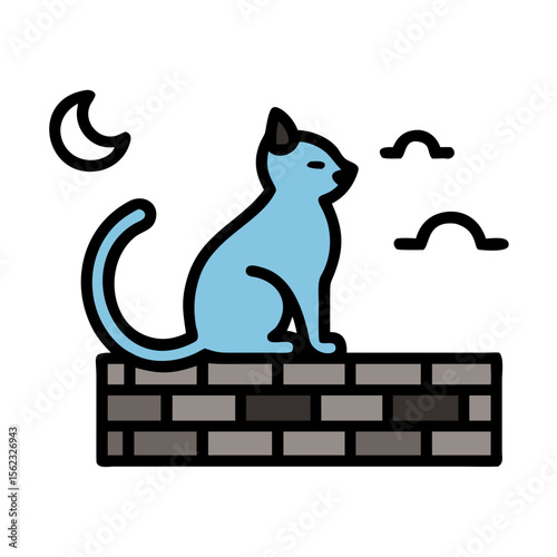 silhouette of a cat on a wall