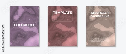 Colorful Style Backgrounds Set in Colorfull Modern Template and Design
