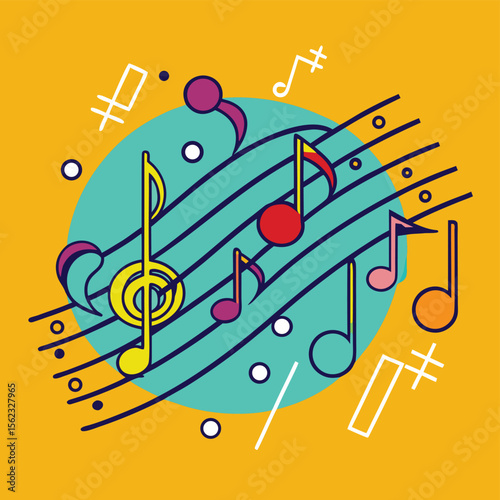 music background with musical notes