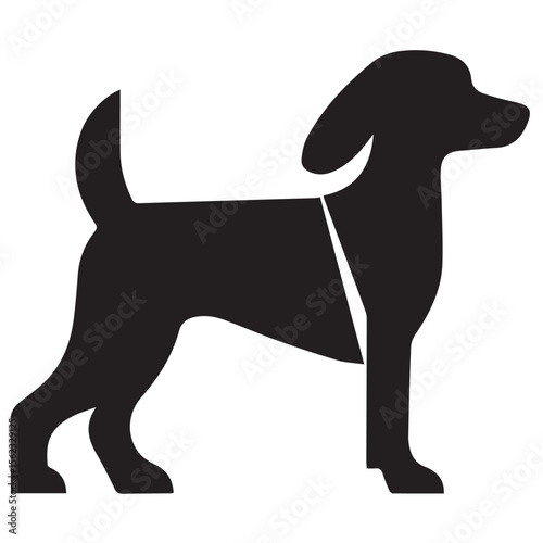 Minimalist Dog Logo Vector in Silhouette Style – Pet Symbol for Veterinary Clinics, Dog Grooming, Pet Stores, Animal Shelters, Dog Trainers, Rescue Centers, and Canine Brand Identity