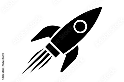 Rocket Icon – Space Launch Symbol for Startup, Growth, and Innovation