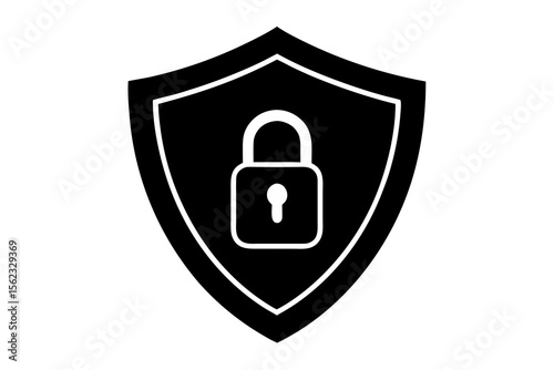 Lock Shield Icon – Cyber Security Protection Symbol
