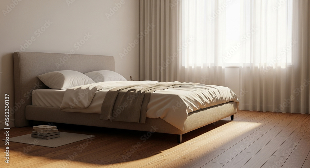 Fototapeta premium Sunrise Stretch in Bedroom