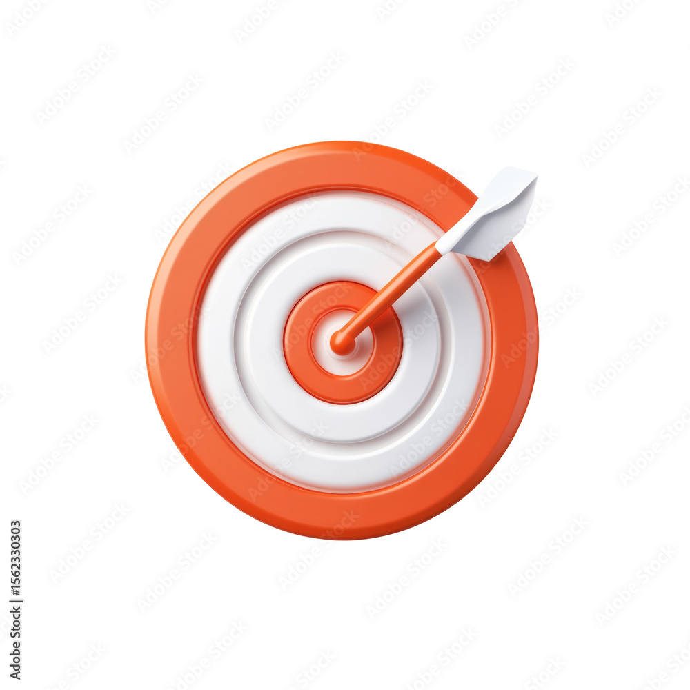 Bullseye target with arrow for precision and success concepts Bullseye target with arrow for precision and success concepts