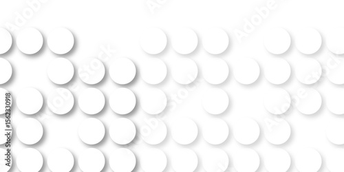 White tiles wall. round marble textures, ball tiles. Air Bubble wrap texture background. Top view pavement circle block white texture with seamless patterns floor background. Textured Background.