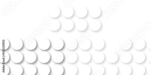 White tiles wall. round marble textures, ball tiles. Air Bubble wrap texture background. Top view pavement circle block white texture with seamless patterns floor background. Textured Background.