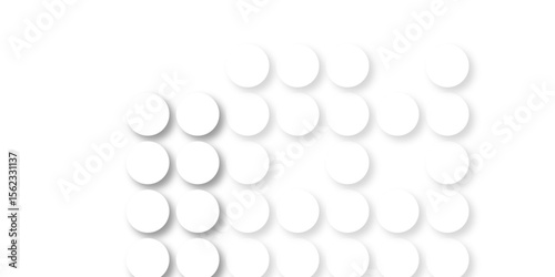 White tiles wall. round marble textures, ball tiles. Air Bubble wrap texture background. Top view pavement circle block white texture with seamless patterns floor background. Textured Background.