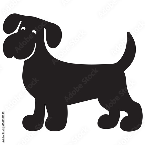 Minimalist Dog Logo Vector in Silhouette Style – Pet Symbol for Veterinary Clinics, Dog Grooming, Pet Stores, Animal Shelters, Dog Trainers, Rescue Centers, and Canine Brand Identity
