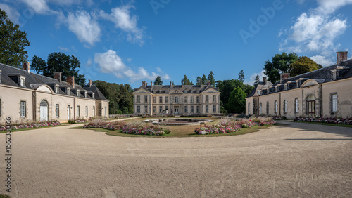 Château de Kerguehennec in Brittany with outbuildings