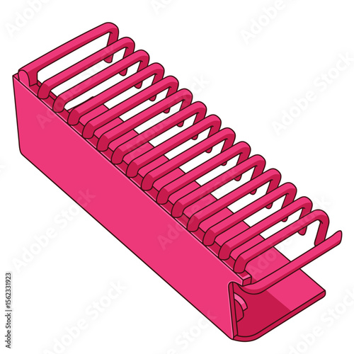 vector illustration of plastic spiral comb for bookbinding machine