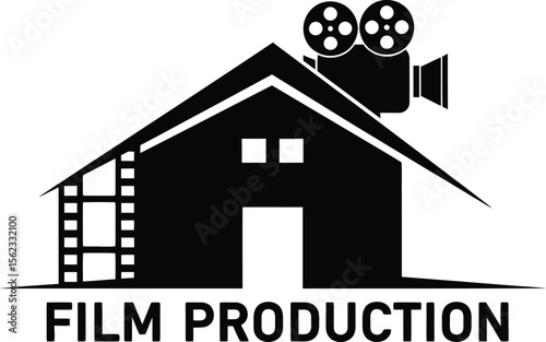 Film production company logo design for creative video agency services