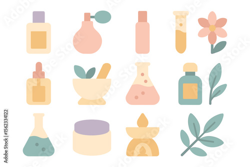 Spa and aromatherapy vector illustration - flat design for posters and cards
