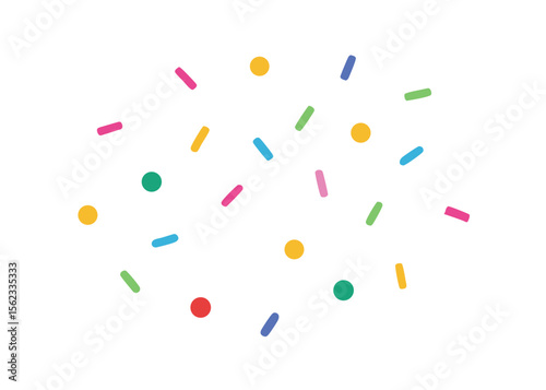 a lot of colorful confetti
