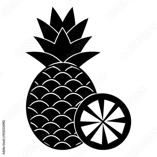 pineapple and lemon slices