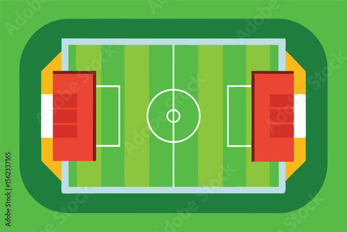football field vector illustration