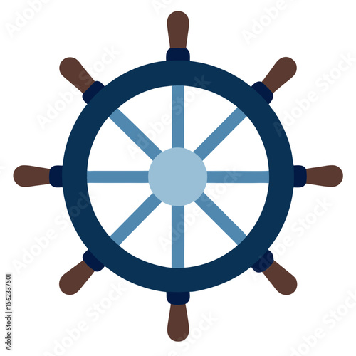steering wheel of a ship
