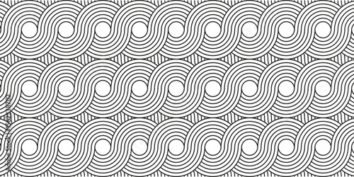 Seamless Patterns with Elegant Abstract Wavy Lines in Black and White for Minimalist Backgrounds, Branding, and Digital Design Projects, Seamless pattern with complex twisted stripe formation.