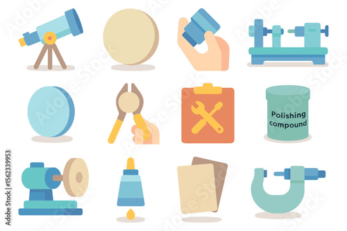 Workshop tools vector illustration for educational and instructional design in flat style