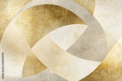 Minimal gold arc shapes on grunge texture
