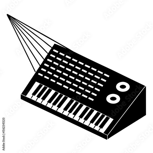accordion isolated on white background